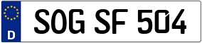 Trailer License Plate